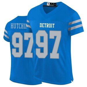 Mens Youths Kids Aidan Hutchinson Blue  Stitched Vapor Jersey